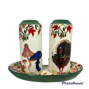 Anthropologie Thanksgiving Salt & Pepper Shakers Inslee Fariss Autumn's Bounty